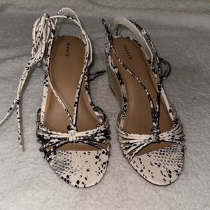 Torrid Snakeskin Pattern Espadrilles, Size 11.5 Wide Width